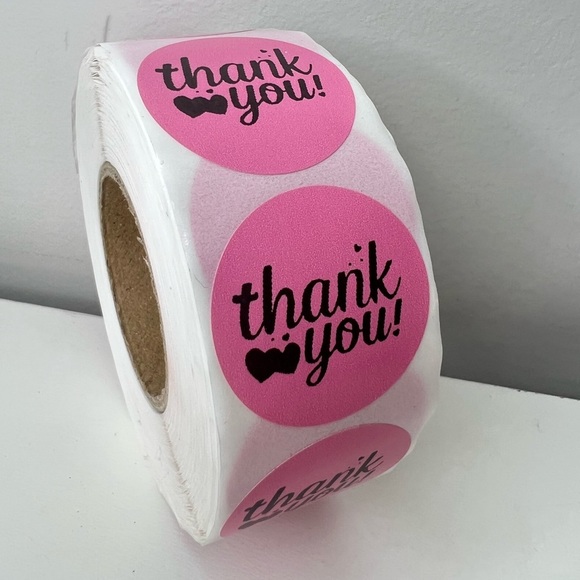 handmade Other - Thank You for your order 1" Round Stickers (100 roll ) NWT Shipping Supplies